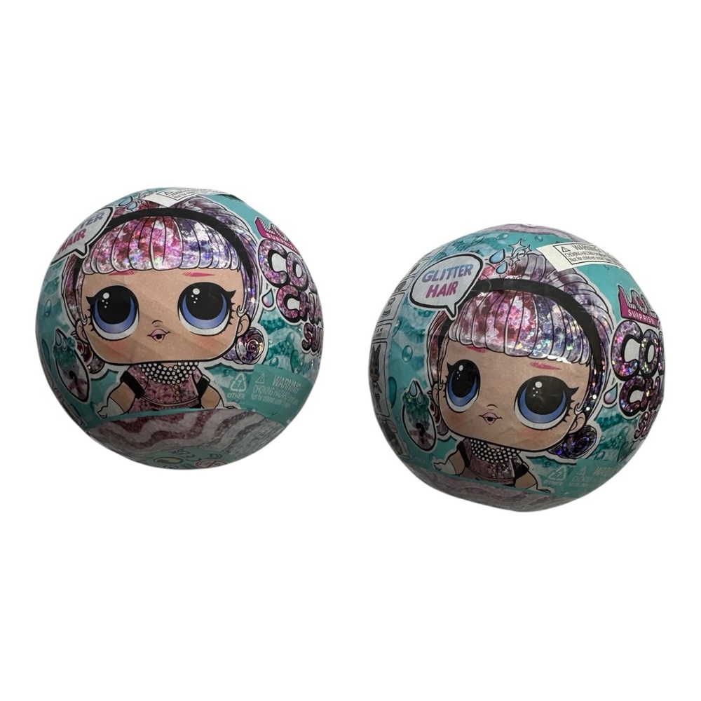 2x LOL Surprise Color Change Glitter Hair Dolls‎ Sealed MGA Toy Balls